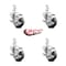 Service Caster 3 Inch Thermoplastic Rubber Swivel 7/8 Inch Square Stem Caster Set with Brake SCC-SQ20S314-TPRB-TLB-78-4 - alternate 2